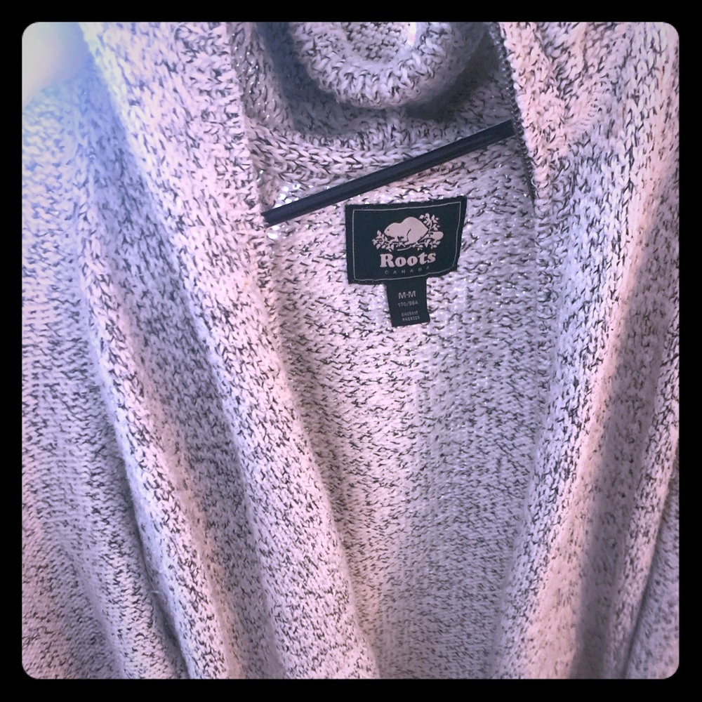 Roots Spring cream zip-up hoodie